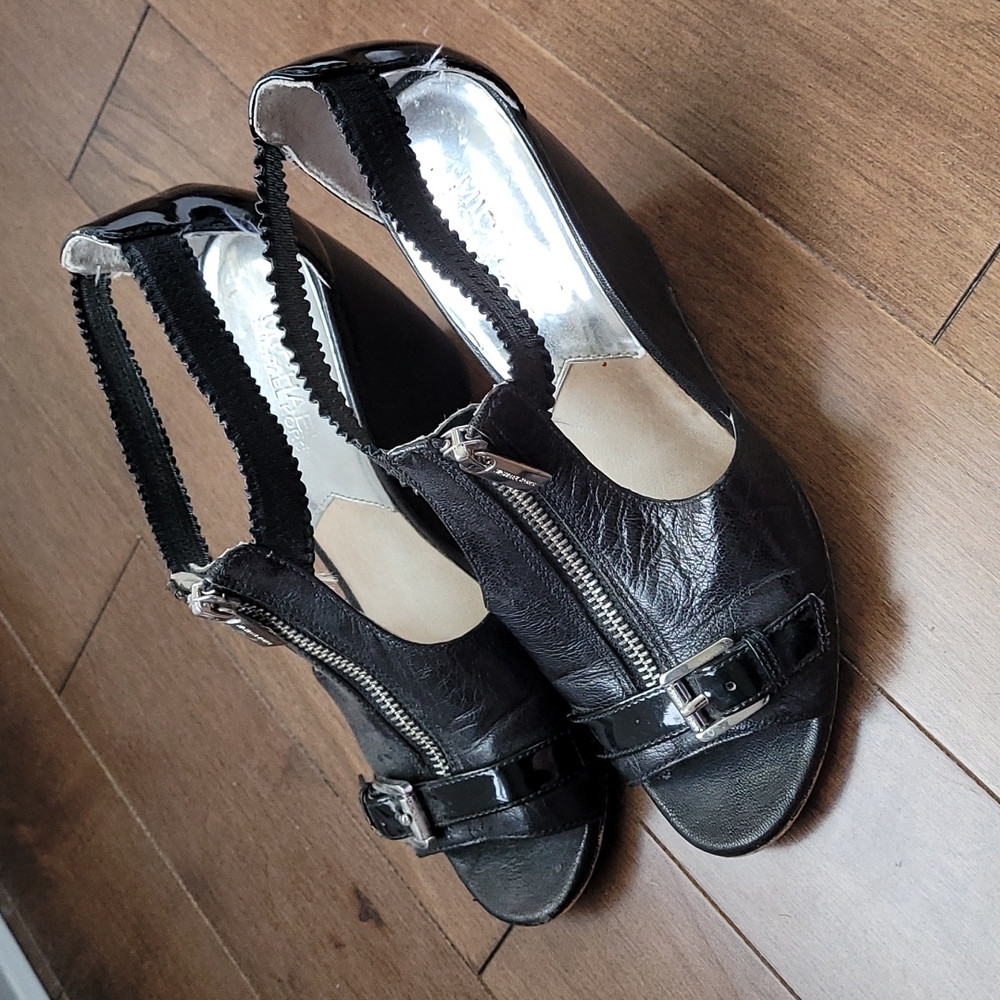 Michael kors wedge leather sandals